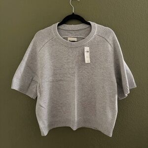 NWT Grey Short-Sleeve Cozy Sweater